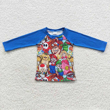 Load image into Gallery viewer, Baby Boys Game Cartoon Long Sleeve Tee Tops
