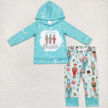 Load image into Gallery viewer, Baby Boys Christmas Soldier Hoodie Pants Clothing Sets

