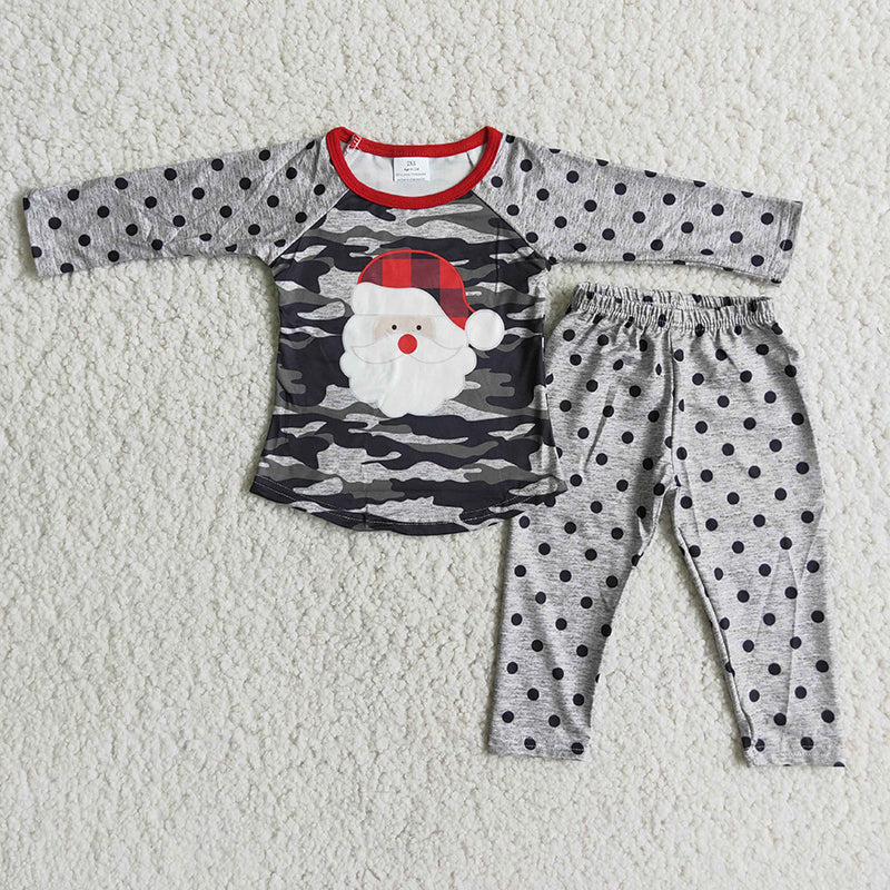 Girls Dots santa pants sets-Promotion