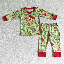 Load image into Gallery viewer, Christmas baby boys candy holiday pajamas clothes sets
