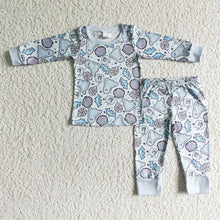 Load image into Gallery viewer, Baby boys Halloween ghost pajamas sleepwear clothes sets
