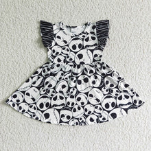 Load image into Gallery viewer, Baby girls Halloween smile knee length twirl dresses
