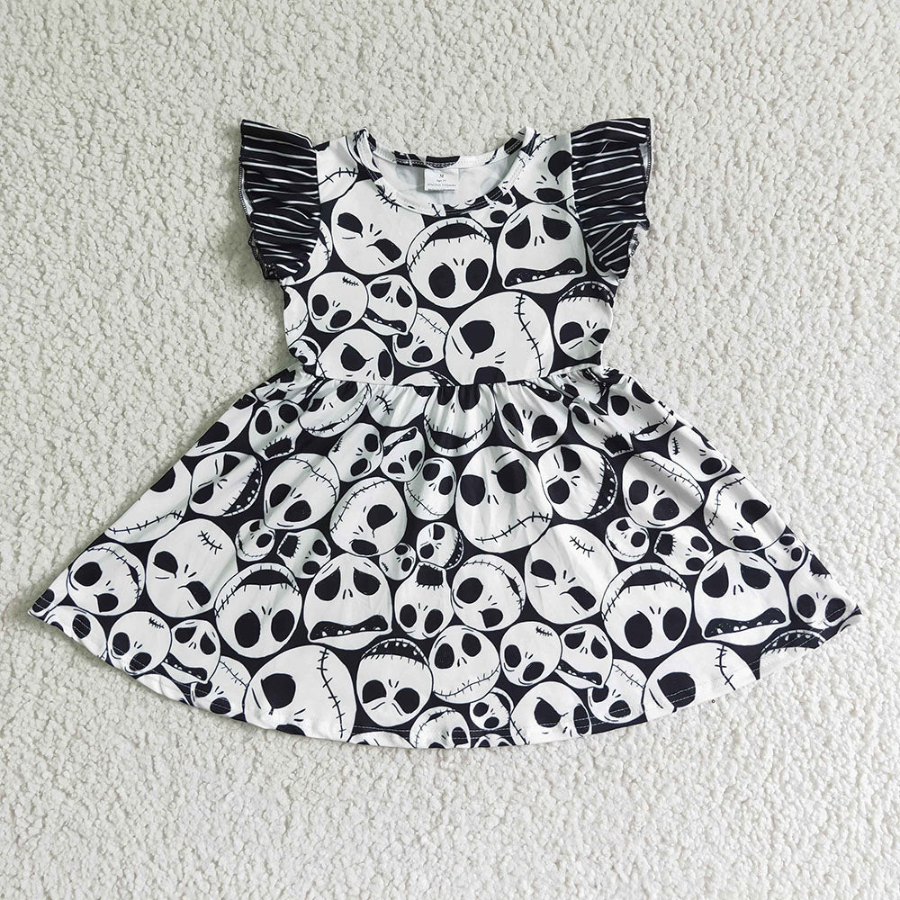 Baby girls Halloween smile knee length twirl dresses