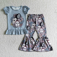 Load image into Gallery viewer, Baby Girls Halloween cartoon bell pants clothes sets
