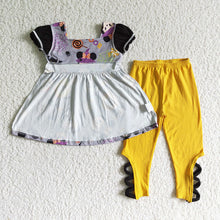 Load image into Gallery viewer, Baby girls Halloween cartoon cross legging clothes sets
