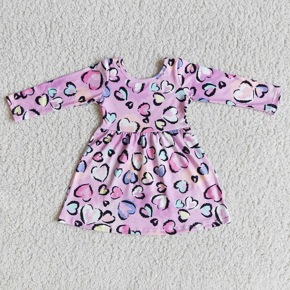 Baby girls heart knee length dresses