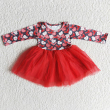 Load image into Gallery viewer, Valentines heart print tutu chiffon dresses
