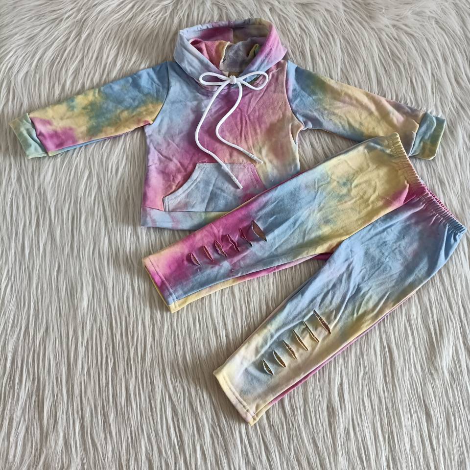 Tie dye hoodie sets 4