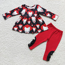 Load image into Gallery viewer, Horror red black Halloween outfits sets
