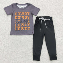 Load image into Gallery viewer, Baby Boys Howdy Tee Shirt Pants sets
