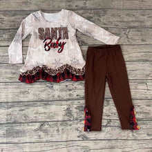 Load image into Gallery viewer, Santa Baby ruffle pants sets
