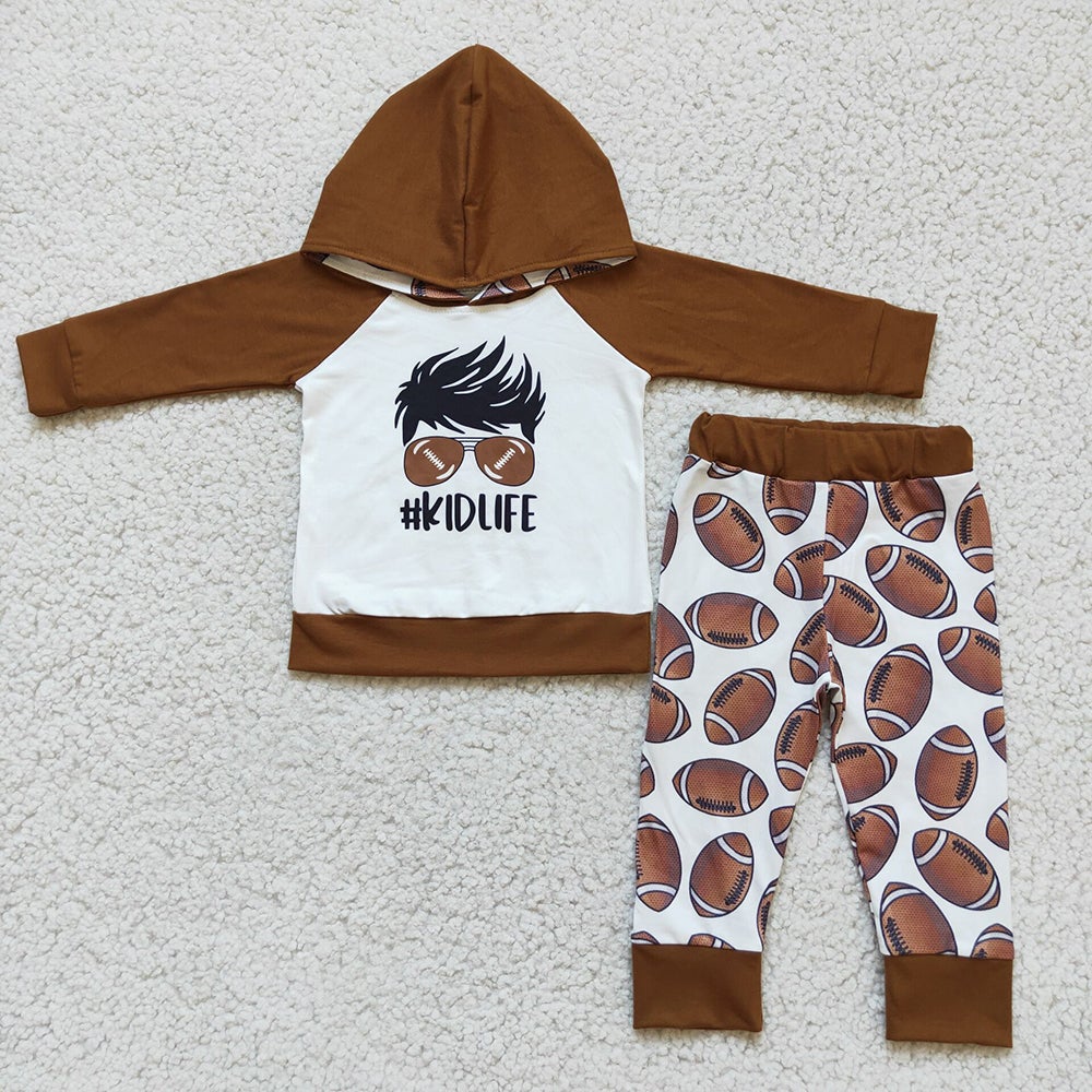 Boys Kidlife football hoodie sets