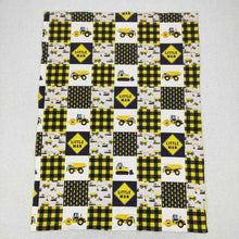 Load image into Gallery viewer, Baby Boys Little Man Construction Minky Blankets
