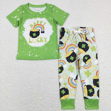 Load image into Gallery viewer, Baby Boys Happy Lucky Shirts Tops St Patrick Day Pants Clothes Sets
