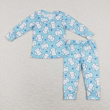 Load image into Gallery viewer, Baby Boys Blue Baseball Shirt Pants Pajamas Clothes Sets
