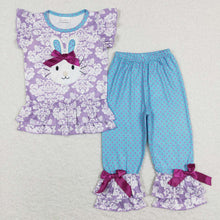Load image into Gallery viewer, Purple girls rabbit bow sets
