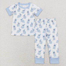 Load image into Gallery viewer, Baby Boys Easter Bunny Short Sleeve Tee Pants Pajamas Clothes Sets

