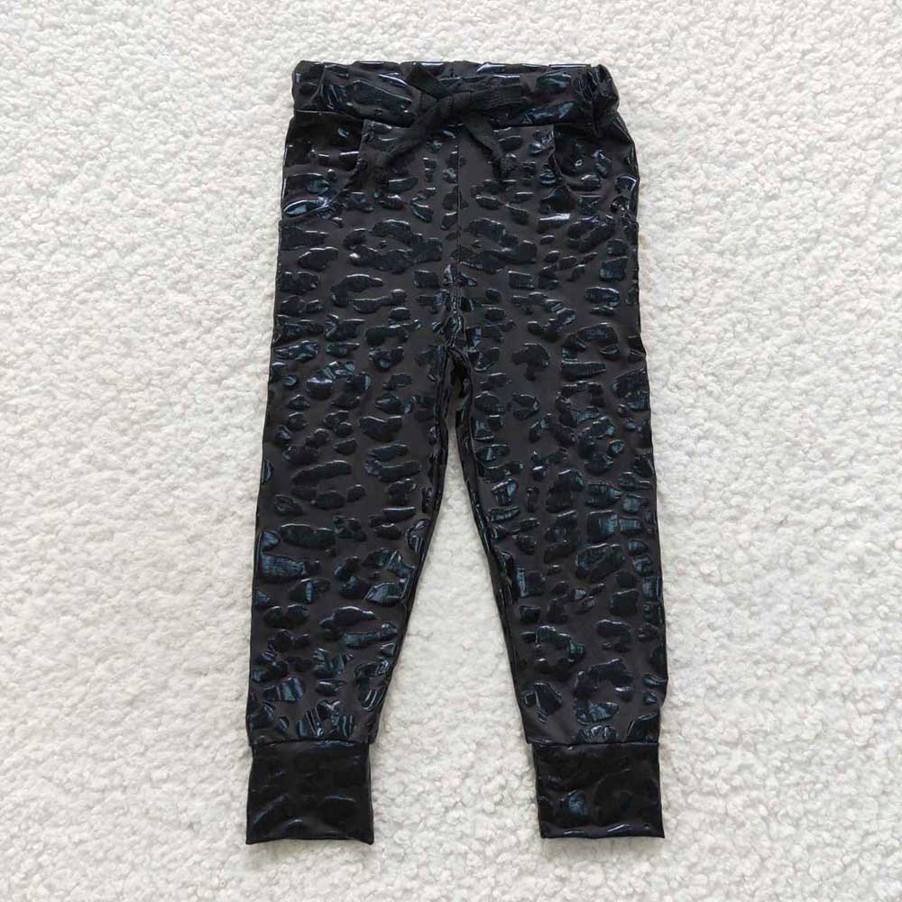 Baby Girls Black Leopard Bottom Pants