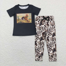 Load image into Gallery viewer, Baby Boys Cowboy Shirt Cowhide Western Pants Clothing Sets
