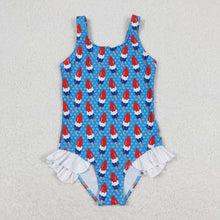 Load image into Gallery viewer, Baby Girls 4th Of July Popstick Ruffle One Piece Swimsuits
