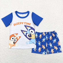 Load image into Gallery viewer, Baby Boys Dogs Sleepy Time Shirts Shorts Pajamas Outfits Clothing Sets
