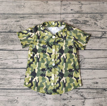 Load image into Gallery viewer, Baby Boys Toddler Green Camo Buttons Tee Shirts Tops
