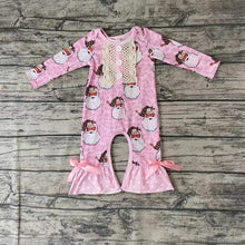 Load image into Gallery viewer, Pink santa rompers

