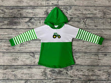 Load image into Gallery viewer, Baby Boys Girls Long Sleeve Hooded Green Tractor Tee Shirts Tops
