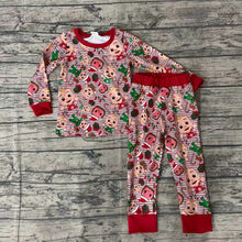 Load image into Gallery viewer, Baby boys red stripe cartoon pajamas
