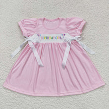 Load image into Gallery viewer, Baby Girls Birthday Girl Bows Smocked Dresses
