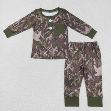 Load image into Gallery viewer, Baby Boys Camo Pocket Top Pants Jammies Pajamas Clothes Sets
