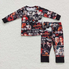 Load image into Gallery viewer, Baby Boys Halloween Black Character Pajamas Clothes Sets
