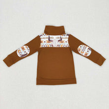 Load image into Gallery viewer, Baby Boys Western Cow Skull Zip Pullover Tops

