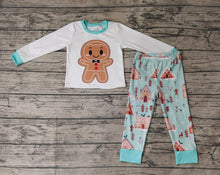 Load image into Gallery viewer, Baby Boys Gingerbread Christmas Top Tree Pants Pajamas Clothing Sets
