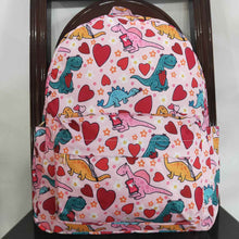Load image into Gallery viewer, Baby Children Pink Hearts Dinosaur Back Bags
