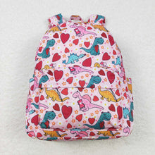 Load image into Gallery viewer, Baby Children Pink Hearts Dinosaur Back Bags
