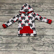 Load image into Gallery viewer, Boys tractor Valentines hoodie top
