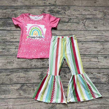 Load image into Gallery viewer, Easter Rainbow bell bottom pants sets
