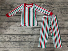 Load image into Gallery viewer, Baby Boys Christmas Stripes Long Sleeve Top Pants Pajamas Sets
