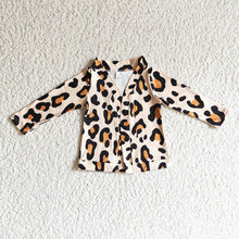 Load image into Gallery viewer, Baby girls Fall Leopard jackets cardigans Tops
