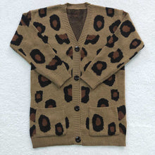 Load image into Gallery viewer, Baby Children Fall Leopard Woolen Cardigan Sweaters
