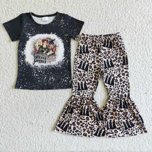 Load image into Gallery viewer, Baby girls Halloween witch leopard bell pants sets
