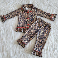Load image into Gallery viewer, Baby Girls Fall Leopard Long Sleeve Pajamas Clothes Sets
