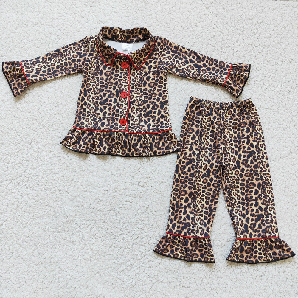 Girls Leopard Pajamas