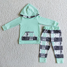 Load image into Gallery viewer, Lime line man hoodie boys sets
