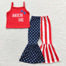 Load image into Gallery viewer, Baby Girls 4th of July American Babe Bell Pants Clothes Sets
