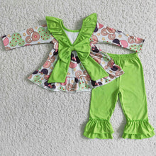 Load image into Gallery viewer, Girls Bow Green pants sets
