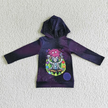 Load image into Gallery viewer, Baby boys hooded Halloween long sleeve tie dye tops
