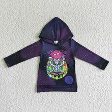 Load image into Gallery viewer, Baby boys hooded Halloween long sleeve tie dye tops
