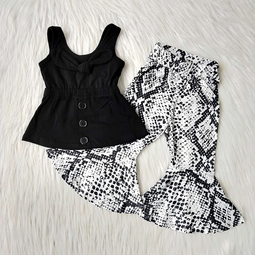 Black bow bell set